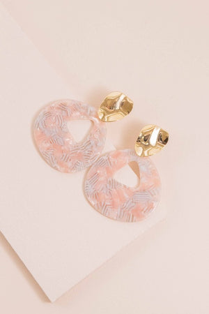Island Pink Drop Earrings