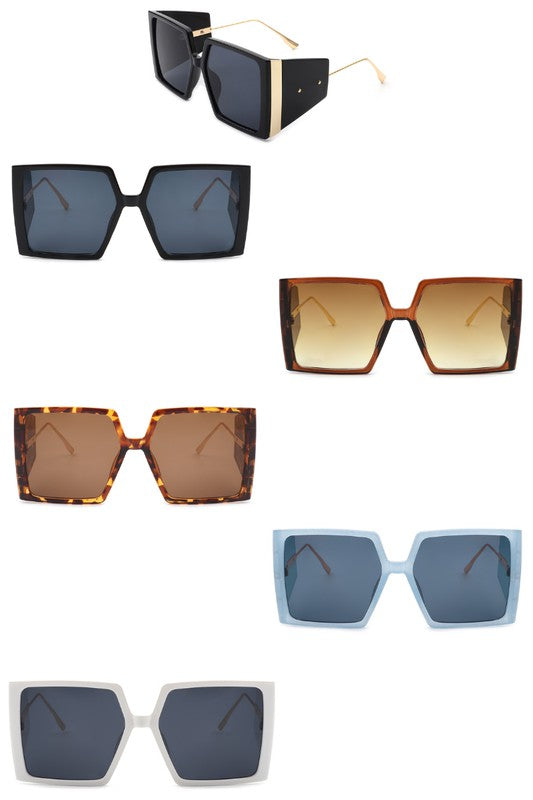 Square Oversize Flat Top Sunglasses