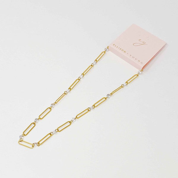 Crystal Linked Chain Necklace