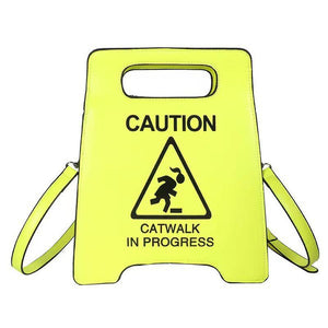 Caution Catwalk In Progress Handheld Tote Bag