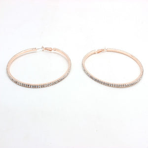 RHINESTONE HOOP 75MM EARRINGS